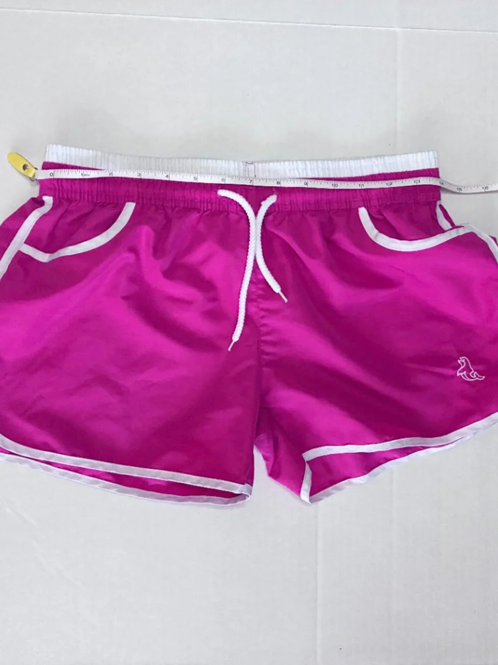Contrast Trim Dolphin Retro Y2K Running Shorts - Size Small - Pink